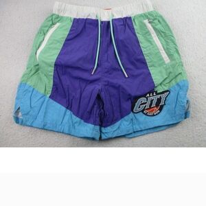 Just Don White Mesh Shorts with Orange Label